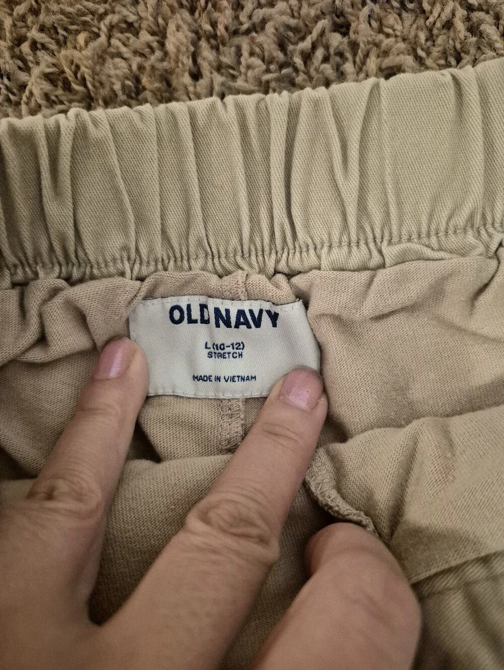 Old Navy Girl's Khaki Pull-On Elastic Skort Size 10-12